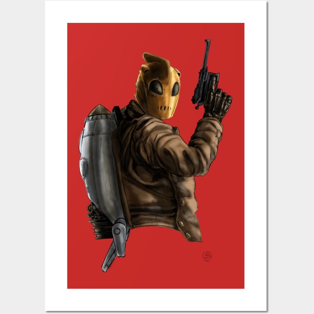 THE ROCKETEER - no background Wall Art by CrazyPencilComics